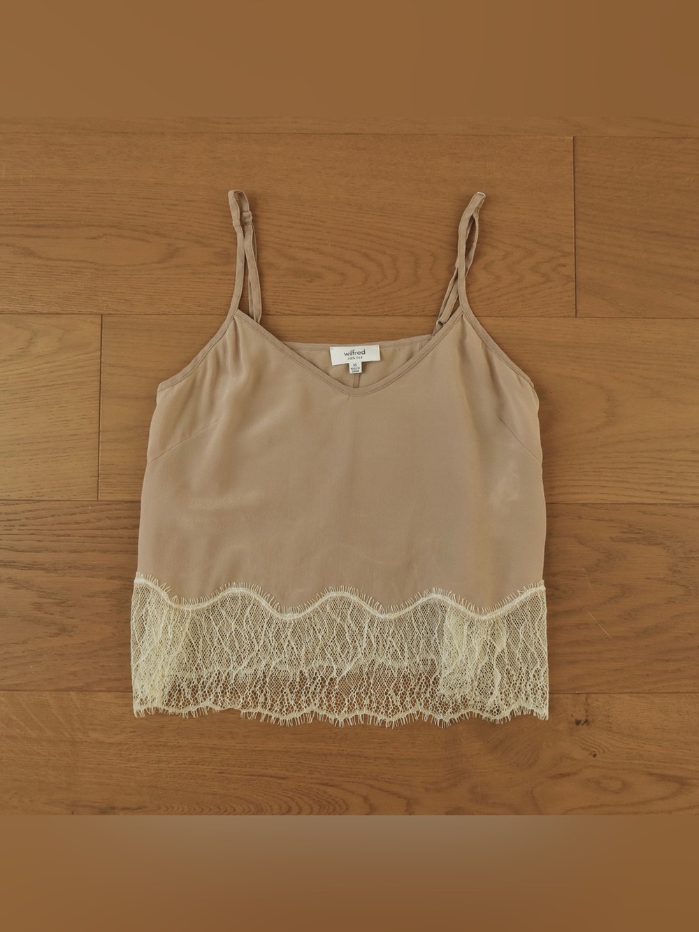 Wilfred Beige Lace-Hem Camisole